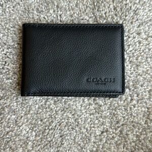 Coach leather card wallet
